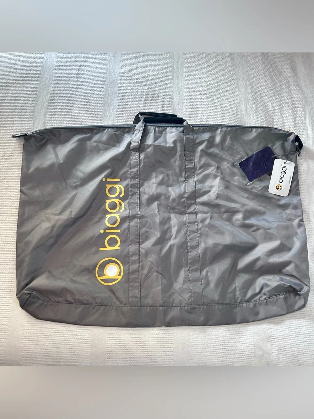 New Biaggi Leggero Gray Foldable Weekend Bag Checked Luggage